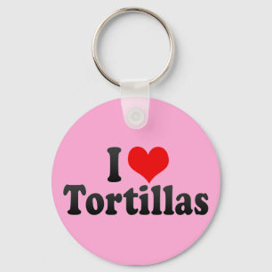 Porte-clés J'aime les tortillas