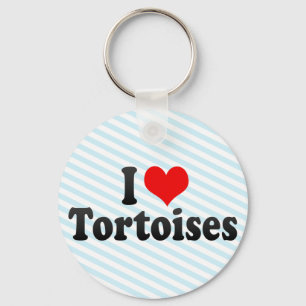 Porte-clés J'aime les tortues