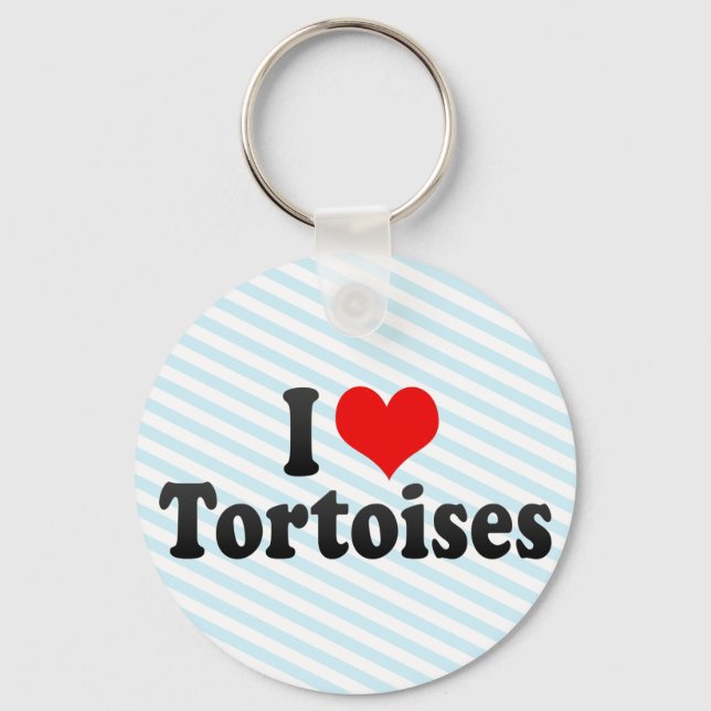 Porte-clés J'aime les tortues (Recto)