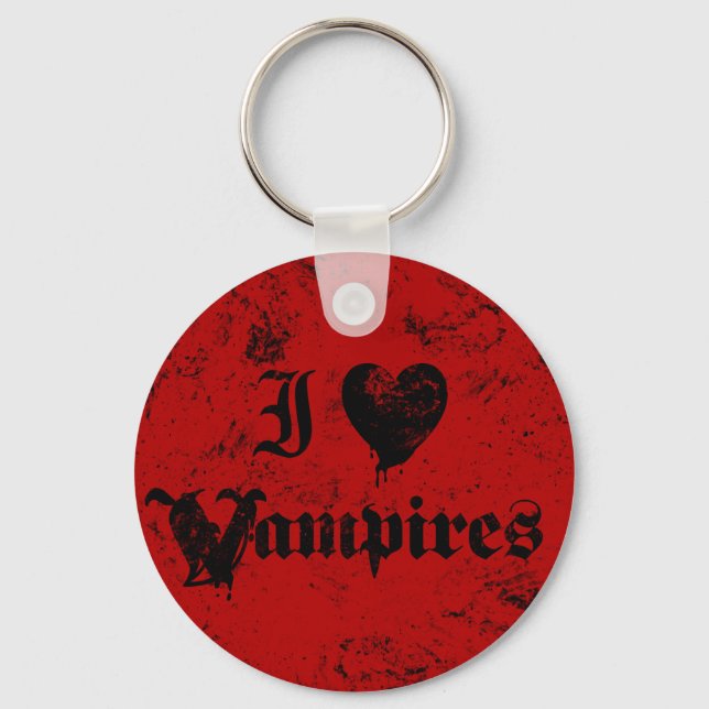 Porte-clés J'aime les vampires (Recto)