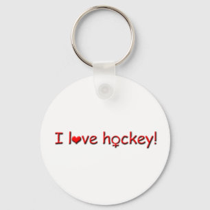 Porte-clés J'aime l'hockey ! - Femelle