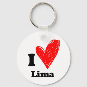Porte-clés J'aime Lima