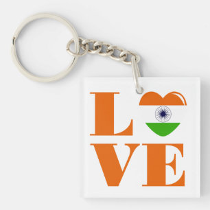 Porte-clés J'aime l'Inde