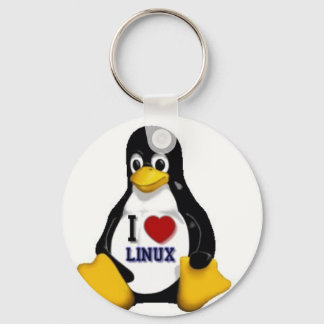 Porte-clés J'aime Linux