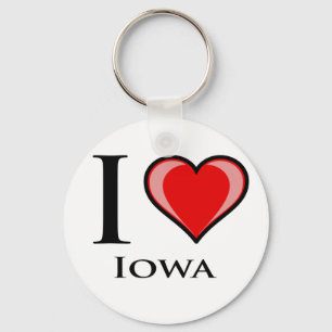 Porte-clés J'aime l'Iowa