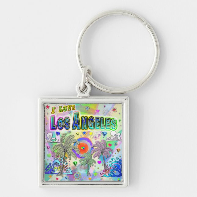 Porte-clés J'AIME Los Angeles Deep Dream Porte - clé (Devant)