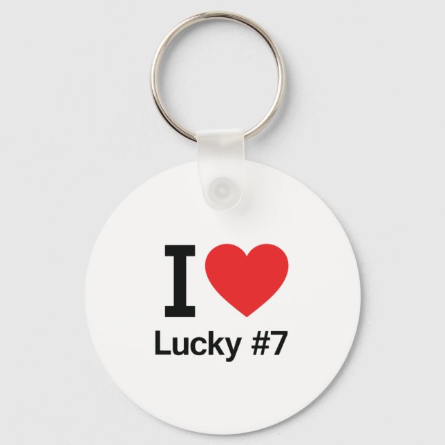 Porte-clés J'Aime Lucky #7 (Recto)