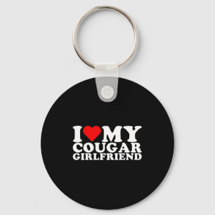 Porte-clés J'aime ma copine cougar je coeur ma gf cougar