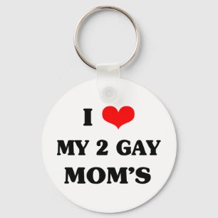 Porte-clés J'aime ma deux mamans d'homosexuel