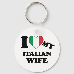 Porte-clés J'aime ma femme italienne