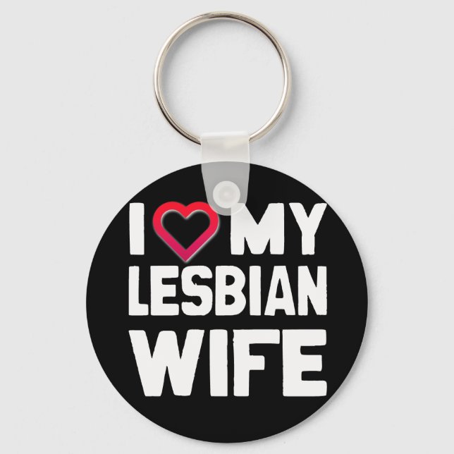 Porte-clés J'AIME MA FEMME LESBIENNE - BLANC -.png (Recto)