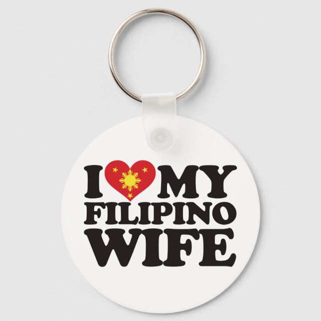 Porte-clés J'Aime Ma Femme Philippine (Recto)
