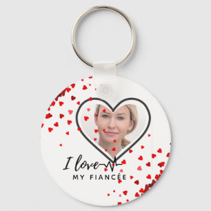 Porte-clés J'aime ma fiancée - Meilleure amie personnalisée M
