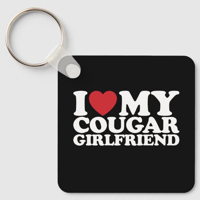 Porte-clés J'Aime Ma Petite Amie Cougar (Recto)