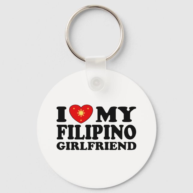 Porte-clés J'aime ma petite amie philippine (Recto)