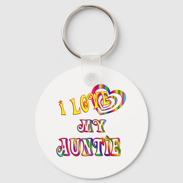 Porte-clés J'Aime Ma Tante (Recto)