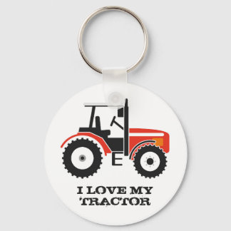 Porte-clés J'Aime Ma Touche Tracteur Rouge