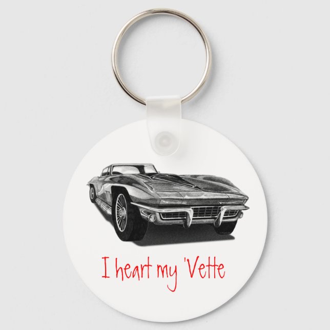 Porte-clés J'aime ma Vette (Recto)