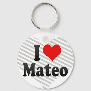 Porte-clés J'aime Mateo