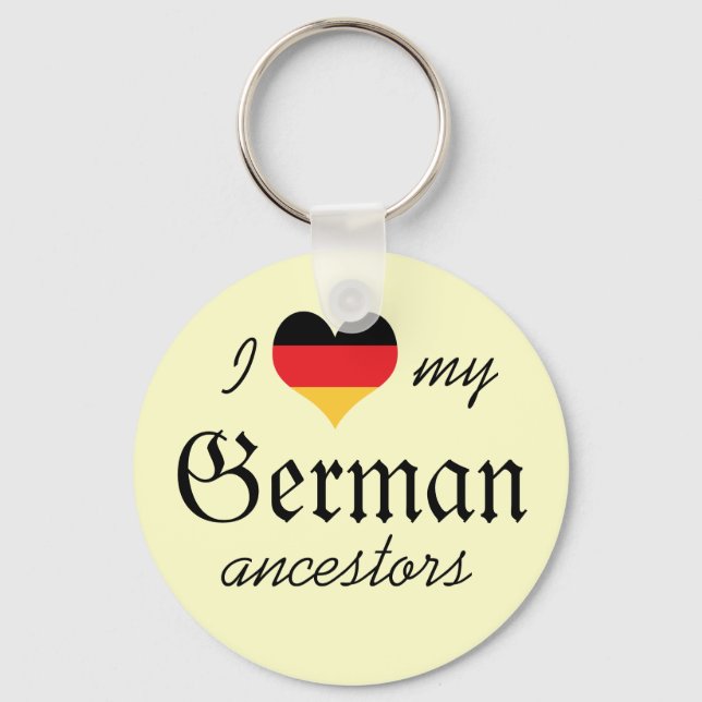 Porte-clés J'aime mes ancêtres allemands Porte - clé (Recto)
