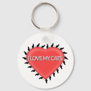 Porte-clés J'Aime Mes Chats