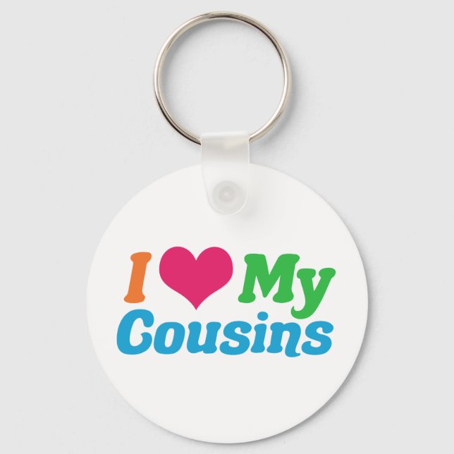 Porte-clés J'Aime Mes Cousins (Recto)
