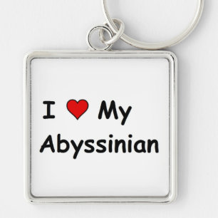 Porte-clés J'Aime Mon Abyssinian