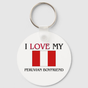 Porte-clés J'aime mon ami péruvien