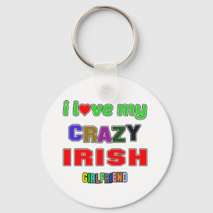 Porte-clés J'aime mon amie irlandaise folle