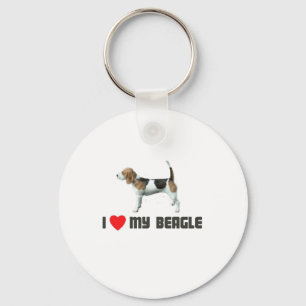 Porte-clés J'aime mon beagle