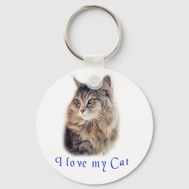 Porte-clés J'aime mon chat (Recto)