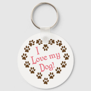 Porte-clés J'aime mon chien