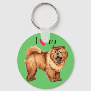 Porte-clés J'aime mon Chow