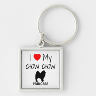 Porte-clés J'Aime Mon Chow Chow Chien Porte - clé