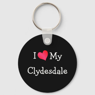 Porte-clés J'Aime Mon Clydesdale