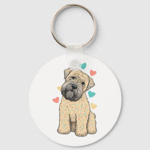 Porte-clés J'Aime Mon Coeur De Chien Faisant Du Terrier Doux