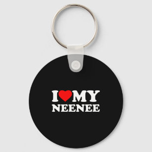 Porte-clés J'aime mon cœur de famille de Neenee Grand-mère Ne