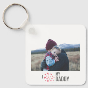 PORTE-CLÉS J'AIME MON DADDY PORTE - CLÉ 2 PHOTO PERSONNALISÉE