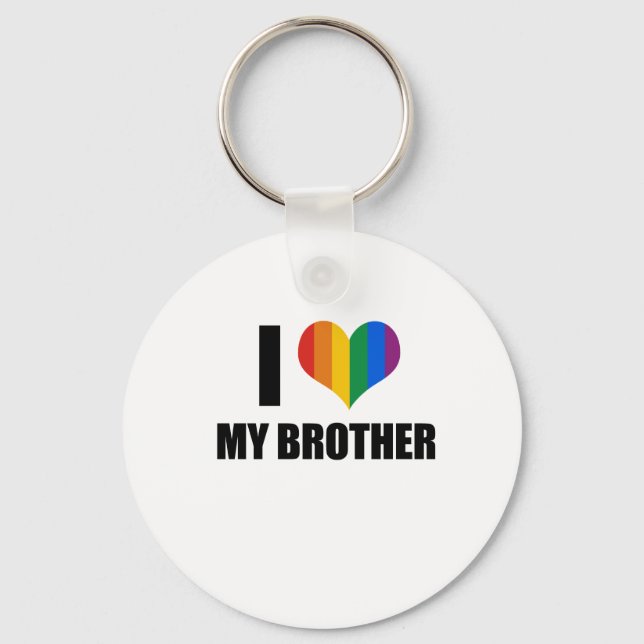 Porte-clés J'aime mon frère gay (Recto)