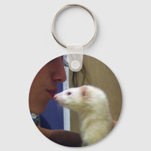 Porte-clés J'aime mon furet