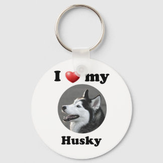 Porte-clés J'Aime Mon Husky