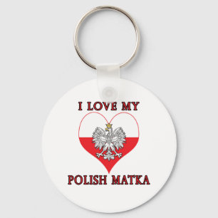 Porte-clés J'aime mon Matka polonais