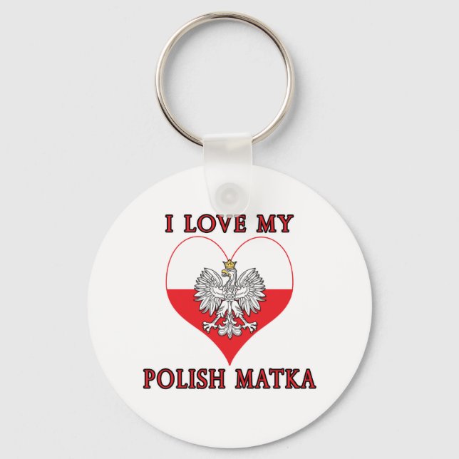 Porte-clés J'Aime Mon Matka Polonais (Recto)