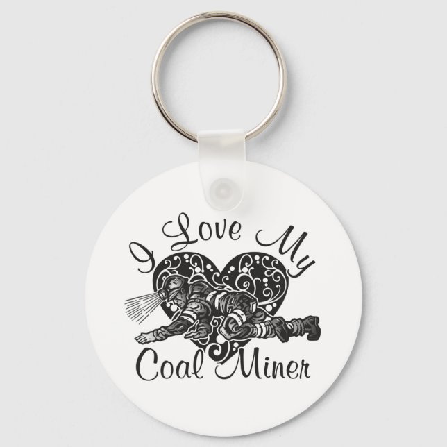 Porte-clés j'aime mon mineur de charbon (Recto)