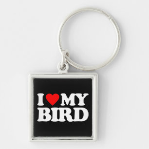 PORTE-CLÉS J'AIME MON OISEAU