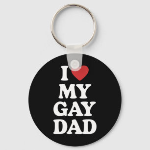 Porte-clés J'aime mon père gay Je cœur mon père gay