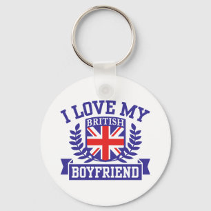 Porte-clés J'aime mon petit ami britannique
