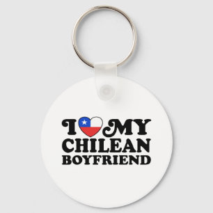 Porte-clés J'aime mon petit ami chilien