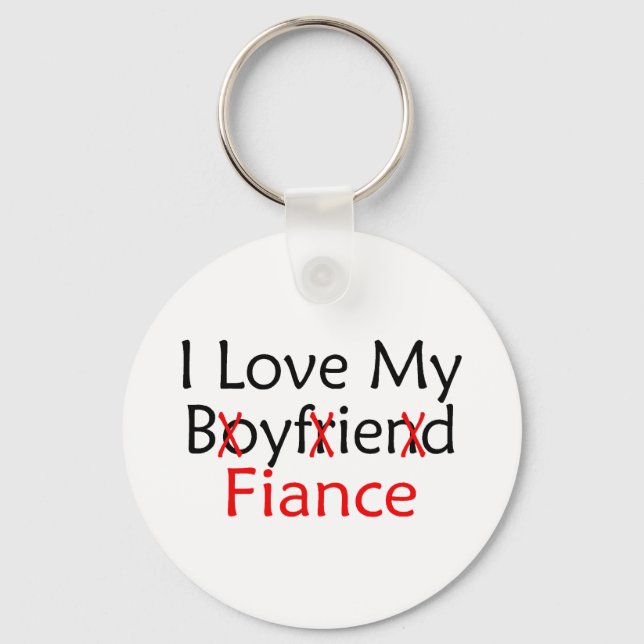 Porte-clés J'Aime Mon Petit-Ami Fiance (Recto)