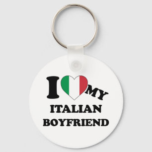 Porte-clés J'aime mon petit ami italien